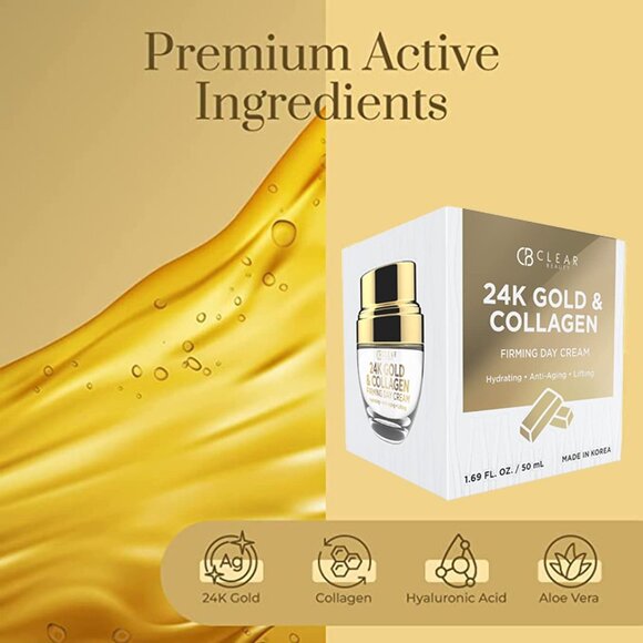 Clear Beauty 24K Gold & Collagen Daily Face Moisturizer - Korean Beauty Product! - Picture 5 of 12
